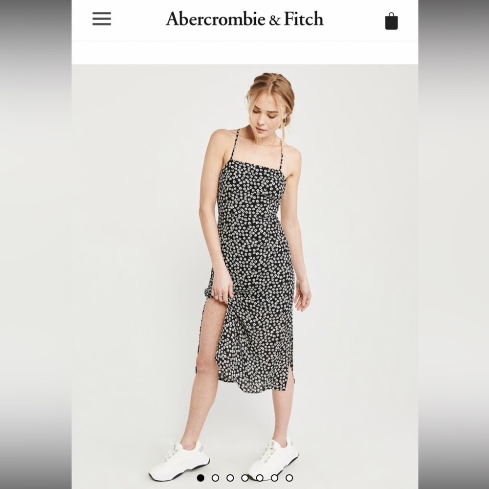 Abercrombie Women's White and Black Dress